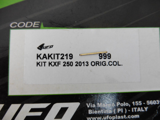 Startnummerntafel number plate passt an Kawasaki Kxf Kx250f Kx450f 13-15 sw
