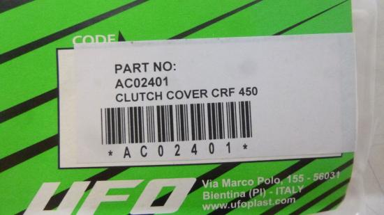 Kupplungsdeckelschutz clutch cover passt an Honda Crf Cr-f Cr450f 09-16 rot