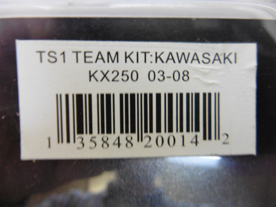 Dekorsatz Aufkleber Sticker Sitzbezug passt an Kawasaki Kx 250 03-08 sw-grn