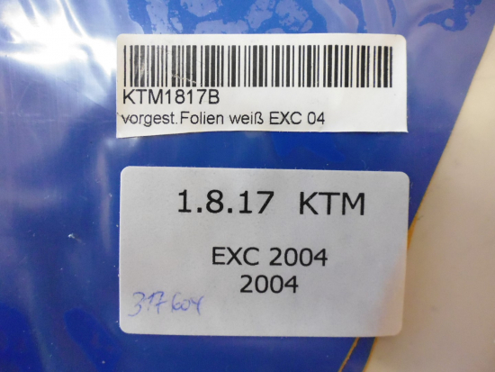 Dekorsatz Startnummernuntergrund Aufkleber Sticker passt an Ktm Exc 2004 blau