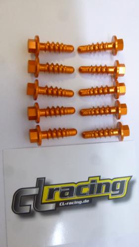 Schraubensatz 10x bolt kit passt an Ktm Exc Sx-f Lc4 125 300 450 500 orange