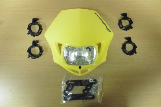 Lichtmaske Mmx Lampenmaske Verkleidung headlight passt an Suzuki Rm Rmz gelb