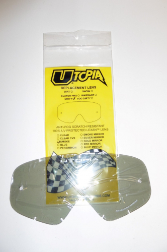 Brillenglas Utopia Dirty Ersatzglas Ersatzvisier lens Motocross Mx getnt smoke