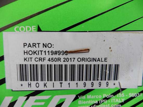 Startnummerntafel number plate passt an Honda Crf 250f R 18-21 Crf 450 wei