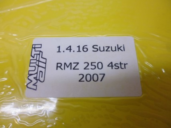 Dekorsatz Startnummernuntergrund Aufkleber passt an Suzuki Rmz 250 2007 gelb