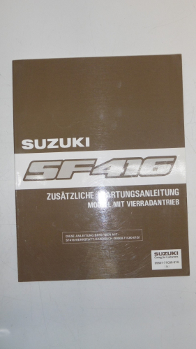 Wartungsanleitung zustzliches Buch Modell Vierradantrieb passt an Suzuki SF41