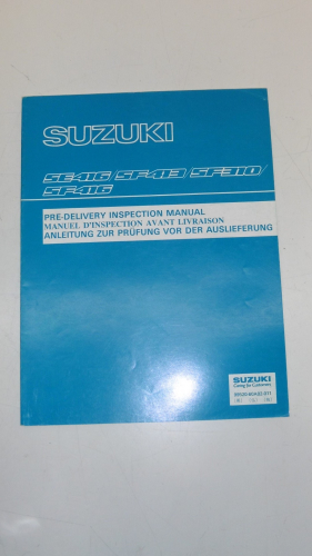 Anleitung Prfung vor Auslieferung Buch passt an Suzuki SE416/SF413/SF310/SF416