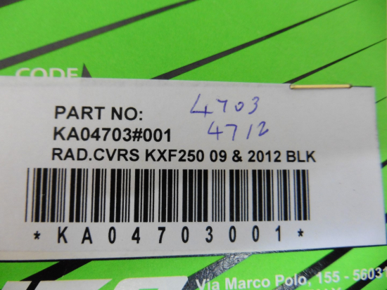 Tankverkleidung Kühlerabdeckung radiator scoops für Kawasaki Kxf Kx250f 09-12 sw