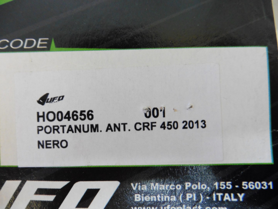 Startnummerntafel number plate passt an Honda Crf 250 R 14-17 Cr450f R 13-16 sw