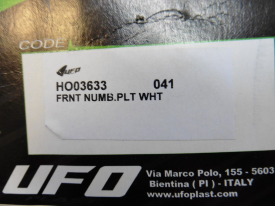 Startnummerntafel Verkleidung number plate passt an Honda Cr Crf 125 250 04-07 w