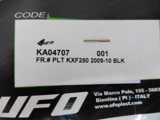 Startnummerntafel Verkleidung number plate passt an Kawasaki Kxf Kx250f 09-12 sw
