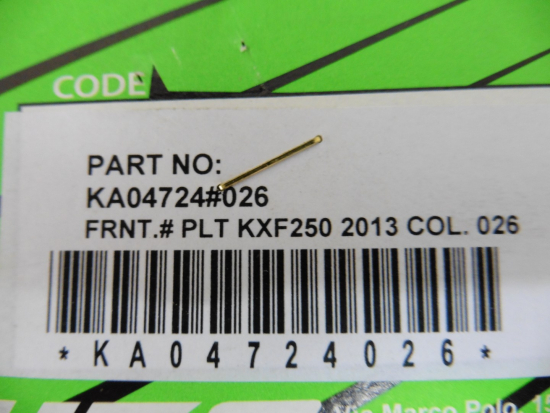 Startnummerntafel number plate passt an Kawasaki Kxf Kx250f Kx450f 13-15 grn
