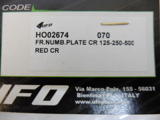 Startnummerntafel number plate passt an Honda Cr 125 250 95-99 Cr 500 95-01 r