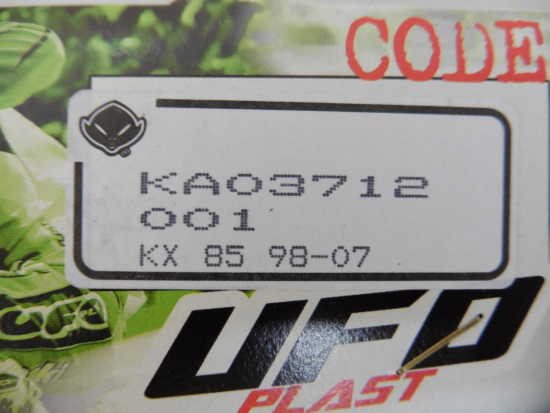 Startnummerntafel Verkleidung number plate passt an Kawasaki Kx 85 98-13 sw