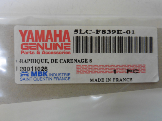 Aufkleber Emblem Seitenverkleidung Dekor Sticker passt an Yamaha Yq 50 5Lc wei