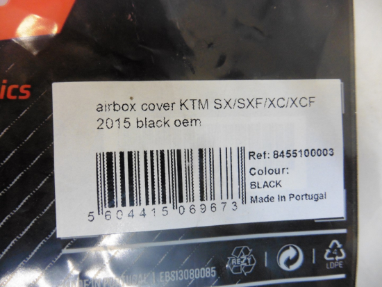 Luftfilterkastenabdeckung Verkleidung airbox cover upper Ktm Sx Sxf Xc 13-15 sw