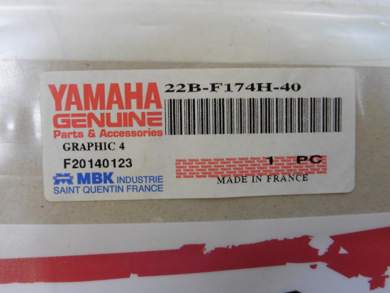 Aufkleber Emblem Sticker graphic side cover passt an Yamaha Wr 125 22B-F174H-40