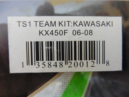 Dekorsatz Aufkleber Sticker Sitzbezug passt an Kawasaki Kxf Kx450f 06-08 sw-grün
