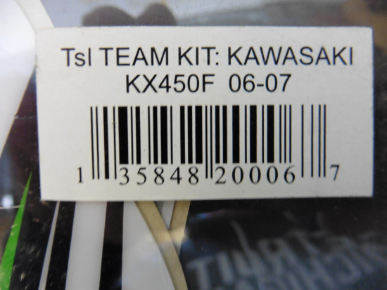 Dekorsatz Aufkleber Sticker Sitzbezug passt an Kawasaki Kxf Kx450f 06-07 sw-grün