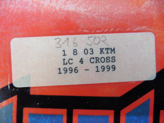 Dekorsatz Startnummernuntergrund Aufkleber Sticker Ktm Lc4 cross 96-99 rot
