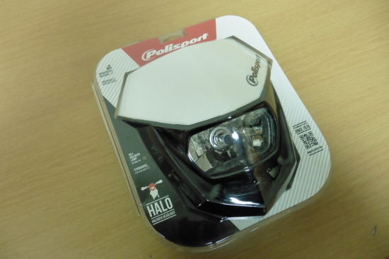 Lichtmaske Halo Lampenmaske headlight passt an Honda Xl Xr Xlr grau-wei