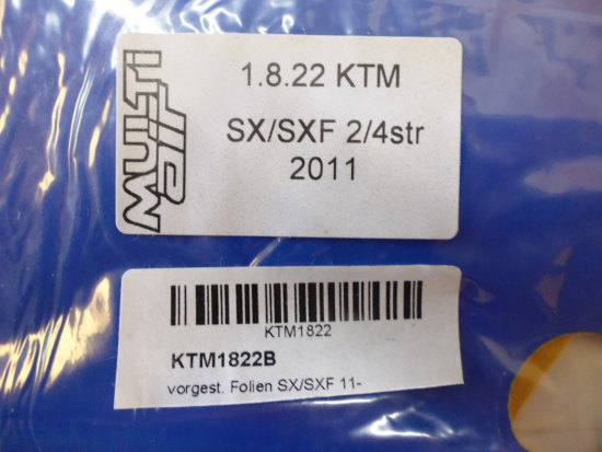 Dekorsatz Startnummernuntergrund Aufkleber Sticker passt an Ktm Sxf 11-12 blau
