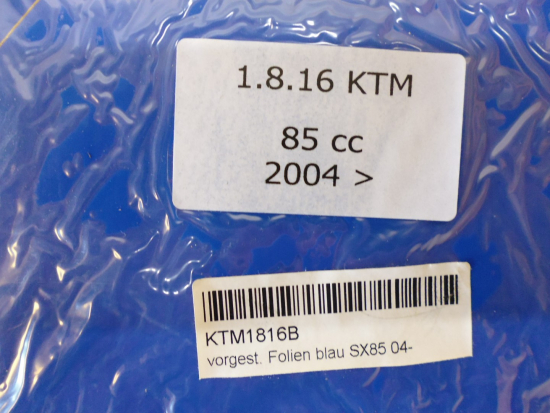 Dekorsatz Startnummernuntergrund Aufkleber Sticker passt an Ktm Sx 85 2004 blau