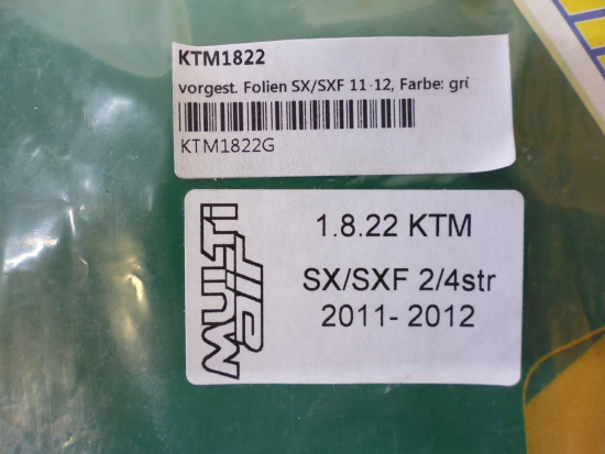 Dekorsatz Startnummernuntergrund Aufkleber Sticker passt an Ktm Sxf 11-12 grün