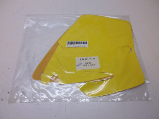 Dekorsatz Startnummernuntergrund Aufkleber Sticker passt an Ktm Sx 50 02-08 gelb