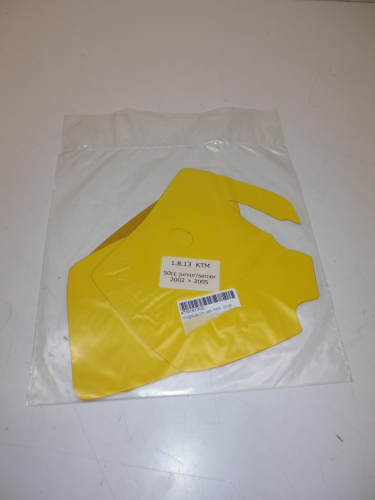 Dekorsatz Startnummernuntergrund Aufkleber Sticker cover Ktm Sx 50 02-08 gelb 2