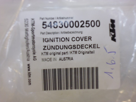 Zndungsdeckelschutz Motordeckel ignition passt an Ktm Sx 250 548.30.002.500