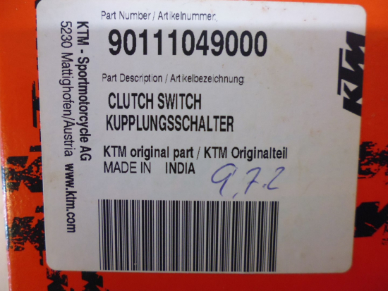 Kupplungsschalter clutch switch passt an Ktm Duke 125 11-12 Duke 200 12-14