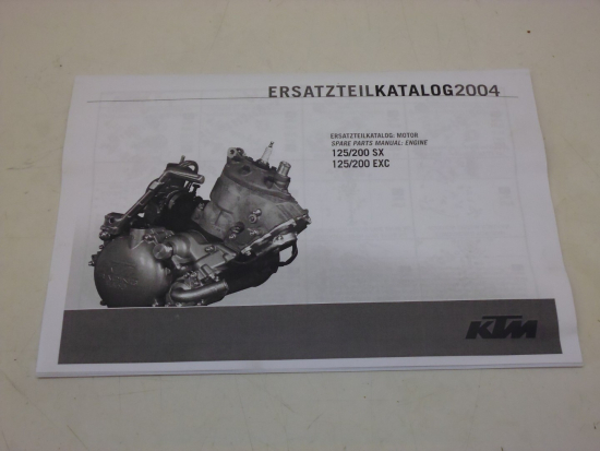 Ersatzteilkatalog Motor Handbuch spare parts manual passt an Ktm Sx Exc 125 2004