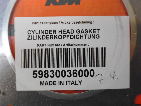 Zylinderkopfdichtung cylinder head gasket passt an Ktm Sx 525 Sxs 598.30.036.000