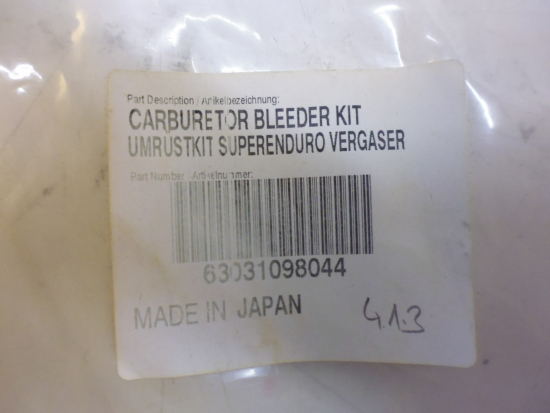 Umbaukit Superenduro Vergaser carburetor bleeder passt an Ktm 630.31.098.044