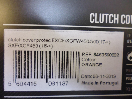 Kupplungsdeckelschutz clutch cover passt an Ktm Exc-f 450 500 17-20 hellorange