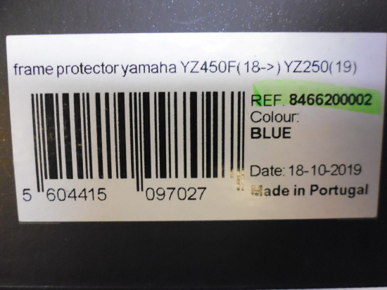 Rahmenschutz Rahmenprotektor frame guard passt an Yamaha Yzf 250 450 19-22 blau