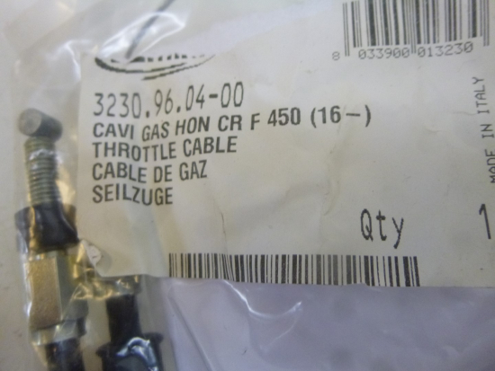 Gaszug Gasseil Kabel throttle cable für Honda Crf Cr450f ´16