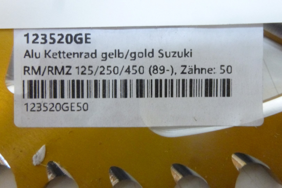 Kettenrad 52 Zhne sprocket passt an Suzuki Rmz 250 450 07-20 Drz 400 00-07 gelb