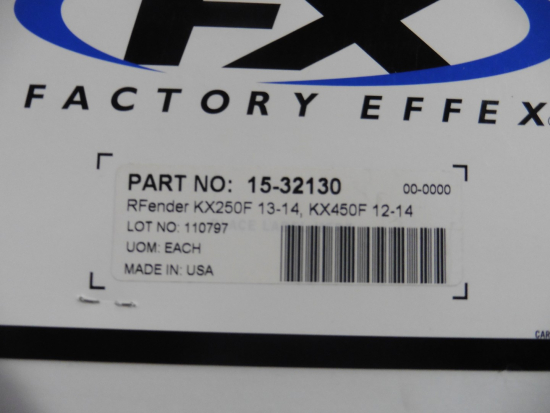 Dekor Aufkleber Sticker Emblem Schutzblech fender für Kawasaki Kxf 250 13-14 450