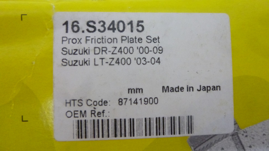 Kupplungsscheiben 8x Reibscheiben Lamellen clutch passt an Suzuki Dr-z 400 00-09