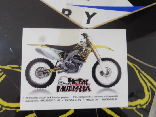 Dekorkit Dekor Aufkleber Sticker fender für Suzuki Rmz 450 08-10 Metal Mulisha