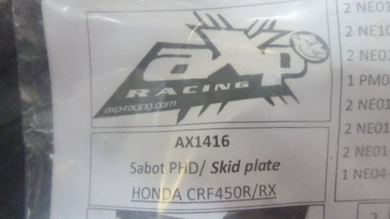 Motorschutzplatte Unterfahrschutz skid plate passt an Honda Cr450f Rx 2017 sw