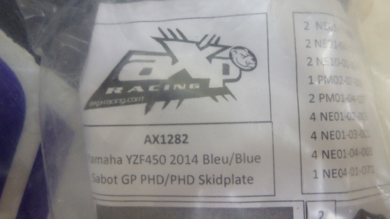 Motorschutzplatte Unterfahrschutz skid plate passt an Yamaha Yzf Yz450f 2014 sw
