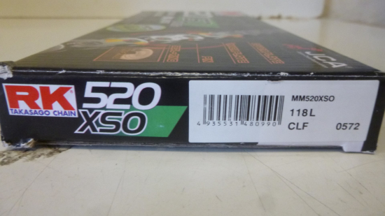 Rk 520 XSO X Ring Kette Antriebskette chain 118 Glieder Enduro Motocross Mx grün