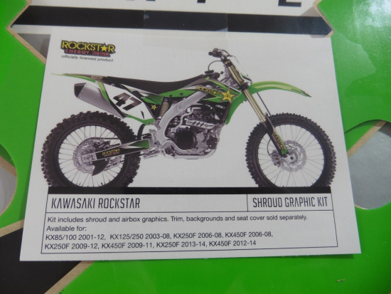 Aufkleber Dekor Sticker für Kawasaki Kxf Kx-f Kx450f Full Rockstar 12-14