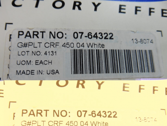 Aufkleber Startnummernhintergrund Dekor Sticker für Honda Crf Cr450f 2004