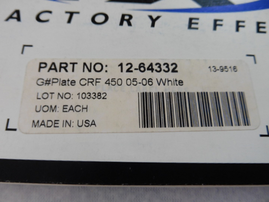 Aufkleber Startnummernhintergrund  Dekor Sticker für Honda Crf Cr450f 05-06