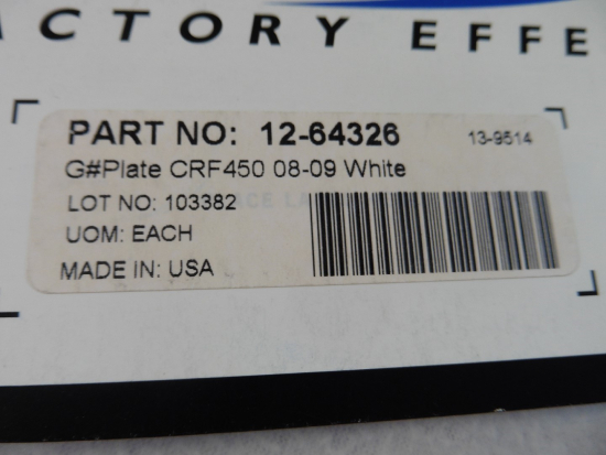 Dekorsatz Aufkleber Startnummernhintergrund passt an Honda Crf 450 08-09 w-rot