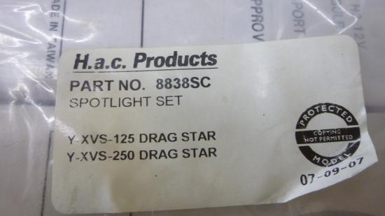 Fernlichtscheinwerfer Sportlight-Set H.a.c. passt an Yamaha Xvs 125 250 DragStar